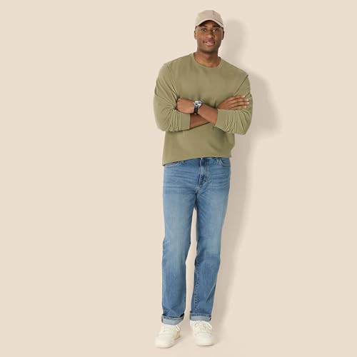Amazon Essentials Camiseta pesada de manga larga de corte holgado Hombre, Verde Oliva Claro, XL