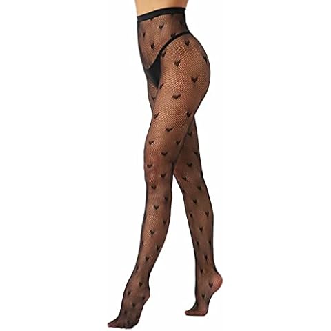 EVERSWE High Waist Heart Fishnet Tights Cover