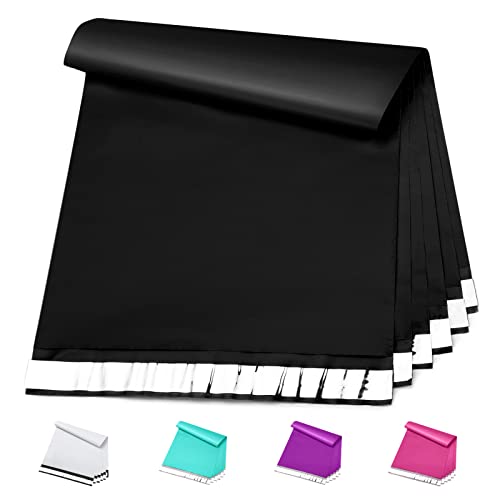 Image of Metronic Poly Mailers 14.5x19 200Pcs Large Shipping Bags for Clothing Black | Strong Adhensive Mailers Poly Bags Shipping Envelopes Tear-resistant Waterproof Mailing Bags for Small Business