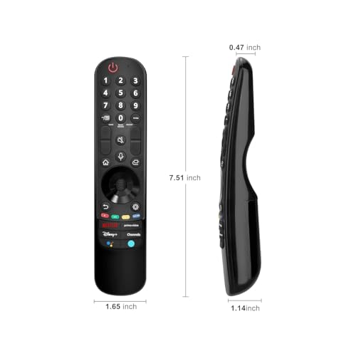 Image of ZdalaMit Compatible MR23GN Lg Tv Magic Remote Original Model AKB76043105 Suitable for Smart Android 4K FHD UHD OLED QLED 32 43 55 65 75 Inches Television, Black