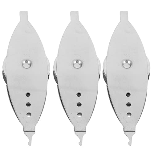 NUOBESTY Lace Making Shuttles 3pcs Metal Bobbin Sewing Accessories for Knitting Craft and Weaving