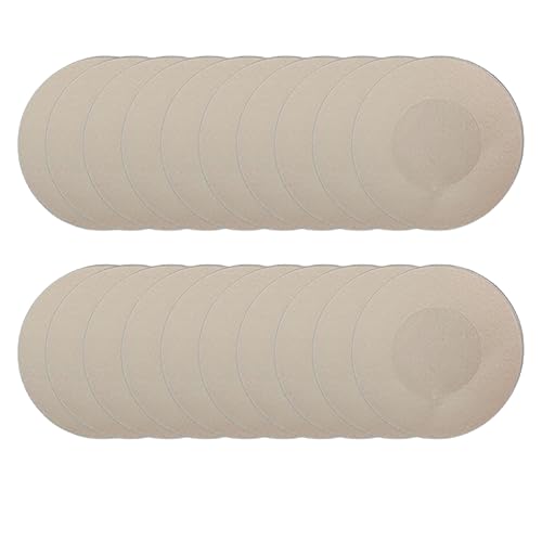 USTNIR Cubiertas para pezones, 10 Pares de Cubiertas Adhesivas para pezones, Cinta Invisible desechable no Tejida para Cubiertas de Senos, Impermeable, Transpirable y de Larga duración