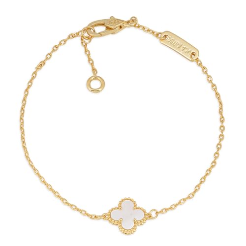 Woman Gift Adjustable Bracelet Jewelry | Presents for Women | Friendship Gifts | Includes Sentiment Card | White Gemstones | Lunar Clover Gold or Silver Adjustable Bracelet | You are Loved2