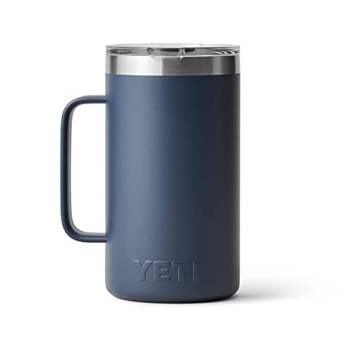 Image of YETI Rambler 24 oz Mug, Vacuum Insulated, Stainless Steel with MagSlider Lid, Navy