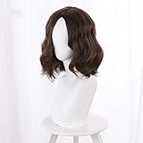 SUREKYA Anime Cosplay Wig，Winter Soldier Bucky Wig，Brown Short Wavy Wig，with Free Wig Cap，for Christmas Carnival party Halloween Cosplay Wig, OneSize, AS Show