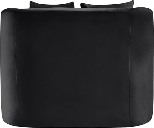 Sillón contemporáneo terciopelo negro ultra lujoso miniatura 6