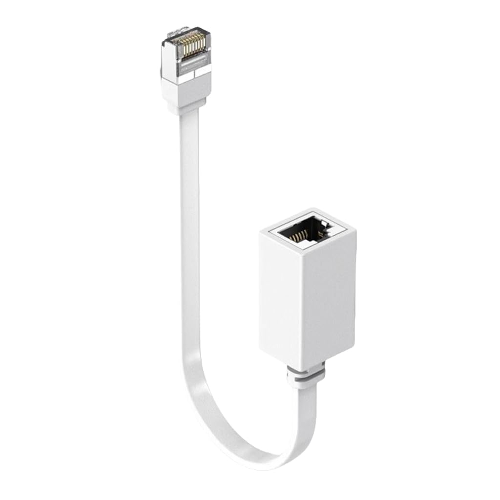 Elnwnnkc Ethernet Extension Cable Networking Cat7 Ethernet Extender Cable Adapter RJ45 Cord Shielded Male to Female