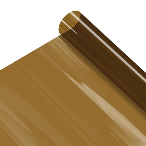 Image of VViViD Transparent Colorful Vinyl Window Tinting Sheets (30 inch x 25ft, Bronze Brown)