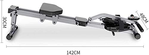 Image of Rowing Machines Rowing Machine Indoor Rower Foldable Rowing Machine Fitness Equipment Adjustable 12 Stage HD Data Display Double Track for Home Use
