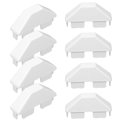 8 Pièces Chapeau De Clôture En Pvc 7,5X2,2 Cm - Protection Et Esthétique Pour Clôture Jardin Extérieur, Installation Facile, Résistant Aux Intempéries Et Uv