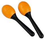 Vendido en pares Nino Percusión NINO569OR Maracas Huevo Plástico, Naranja