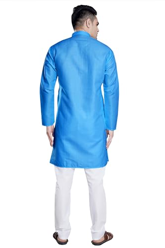 Image of DIVISIVE Men's Plain Cotton Blend Linen Slim Fit Kurta Pyjama Set