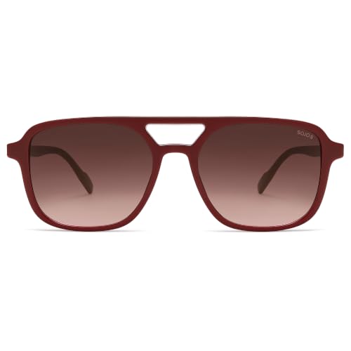 Image of SOJOS Retro Aviator Sunglasses Womens Mens,Trendy Rectangle Shades SJ2202 | Polit UV400 Protection Women Sun Glasses,Y2K Cute Thin Slim Frames,Daily Wear,Outdoor,Driving,Travel Beach Essentials