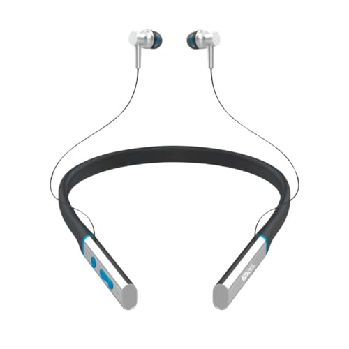 Image of Play Switch Pro Sportz Neckband with Mic, Rich Music Experience, 62H Play, 365H Standby, Dual Equalizer Boost Sound, BTv5.2, IPX3 Compatible with Android & iOS SD Card Slot Availabl(Silver)