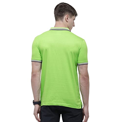 Image of Classic Polo Mens Solid Half Sleeve 100% Cotton Slim Fit Polo Neck T-Shirt (PRISTO-GR02)
