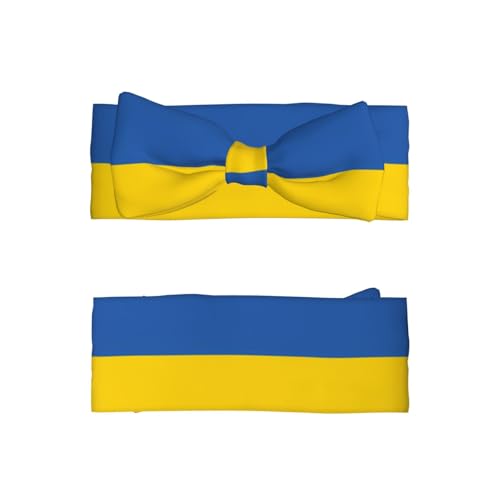 Flag of Ukraine Prints Baby Bow Headband Super Stretchy Soft Bows Hair Accessories for Newborn Infants Toddlers Kids Girls2