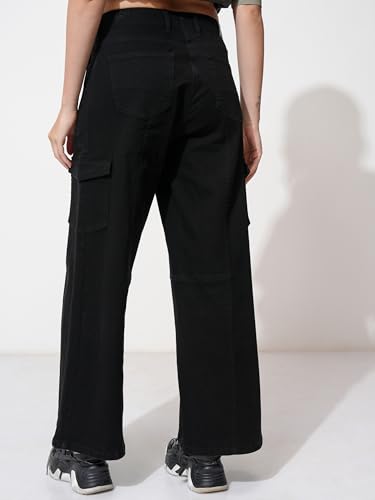Image of Tokyo Talkies Women's Wide Leg Regular Jeans | Stretchable Mid-Rise Jeans Pant