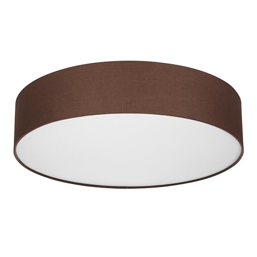 REV Plafonnier - Plafonnier rond de 50 cm avec abat-jour en tissu au look vintage - idéal pour la...