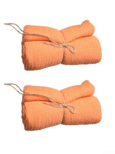 Juego de 2 caminos de mesa de estopilla rústico para bodas, eventos especiales, suave y fácil de cuidar (beige)