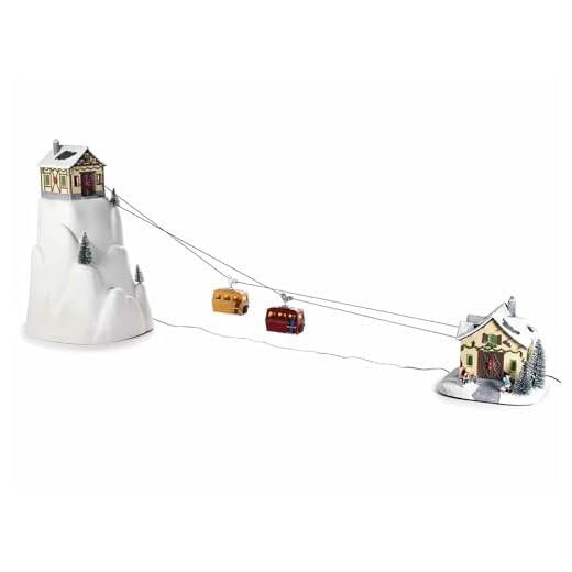 Gruppo Maruccia - Décoration de Noël téléphérique avec carillon - Décoration avec sons et mouvement - Idée cadeau pour Noël