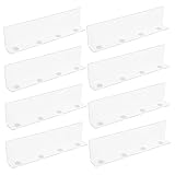 LALADEFIEE 8 pièces Séparateurs Étagères Acryliques Transparente Réglables pour Placa...