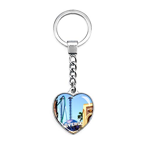 Hqiyaols Keychain Usa America Universal Studios Florida Orlando Keychain Creative Double Sided Heart-shaped Crystal Key Chain Travel Souvenir Metal Hqiyaols Keychain Usa America Universal Studios Florida Orlando Keychain Creative Double Sided Heart-shaped Crystal Key Chain Travel Souvenir Metal