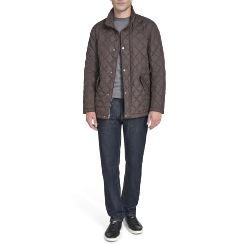 Image of Cole Haan Men's Stand Collar Quilted Jacket Coat