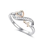 Forever Love Sterling Silver Heartbeat Infinity Nurse Ring for Women Girls Mom Bridal Girlfriend...