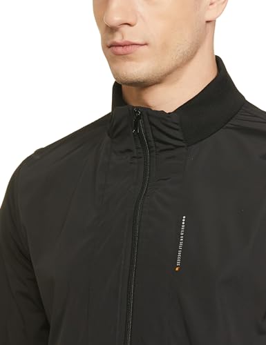 Image of Qube By Fort Collins Men's Nylon Standard Length Regular Fit Windbreaker Jacket - All-Weather & Winter Protection, Lightweight & Windproof
