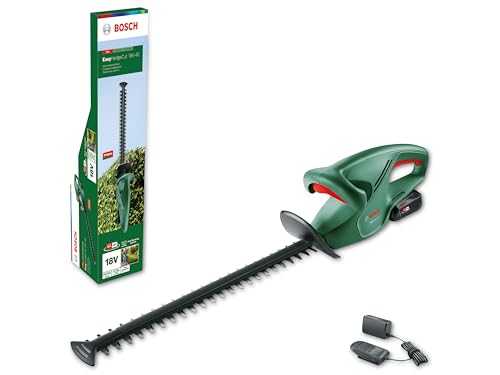 Foto von Bosch Akku Heckenschere EasyHedgeCut 18-45 (1 Akku 2,0 Ah, 18-Volt-System, Messerlänge 45 cm, im Karton)