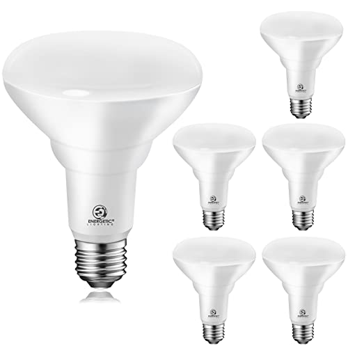 Energetic BR30 Dimmable Indoor LED Flood Light Bulb, 11W=75W, 5000K Daylight, 900LM, Ceiling Light Bulb for Cans, CRI85+, 6-Pack