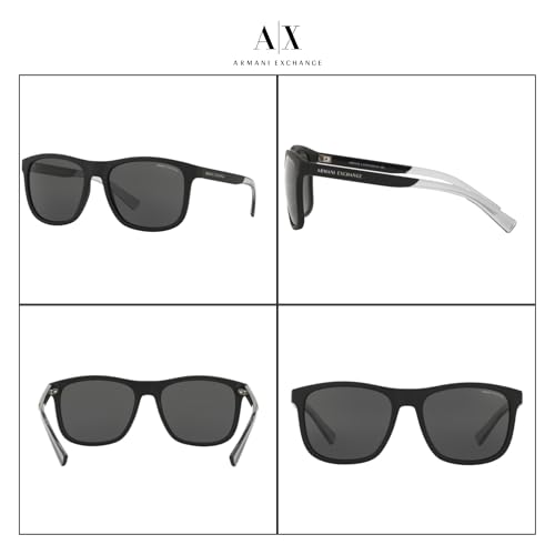 Armani Exchange AX4049SF Square Sunglasses For Men +BUNDLE with ACCESSORY EYEWEAR KIT4