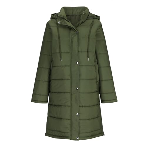 Women Long Puffer Coat Winter Warm Long Sleeve Padded Down Quilted Jackets Fashion Hooded Coats Lightweight Parka Jacket3