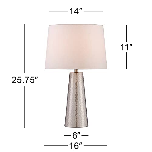 Lámpara de mesa moderna 25.75 pulg acabado plata miniatura 3