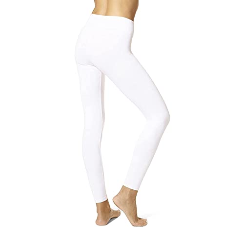 HUE Women's Ultra Soft Cotton Leggings with Wide Waistband, Full and Capri Length2