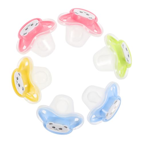 OFFIGAM 6Piezas Chupetes para Bebés para Masticar con Cubierta Antipolvo de Dibujos Animados para Recién Nacidos