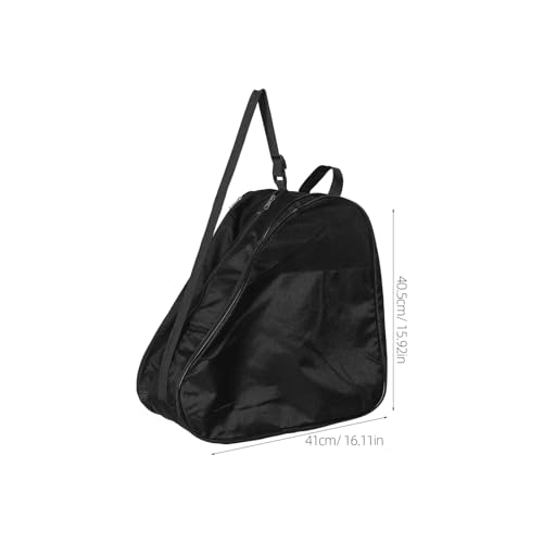 Abaodam Roller Skates Bag with Zipper Multi Compartment Roller Skates Organizer for Women Stylish Semi Mesh Design Shoulder Bag and Backpack for Skates Shoes Practical and Versatile