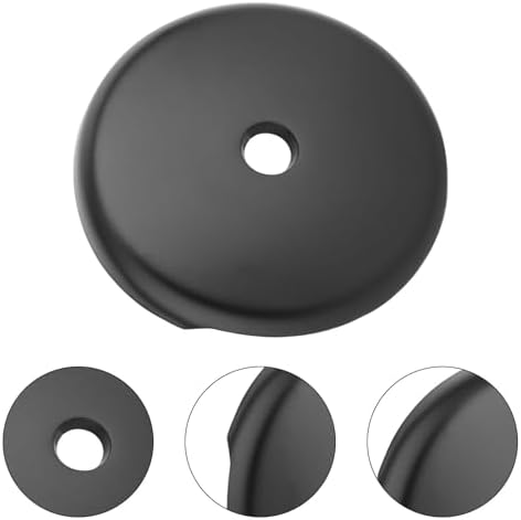 Bathtub Overflow Drain Cover Kit, One-Hole Tub Overflow Face Plate with Mounting Bracket and Screws Zinc Alloy Bathtub Drain Trim Cover Replacement (Black) - 3