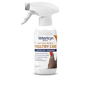 Vetericyn Plus Poultry Care Spray | Healing Aid and Skin Repair for Chicken Wounds, Pecking Injuries, Bumblefoot, Vent Prolapses, and More. 8 ounces