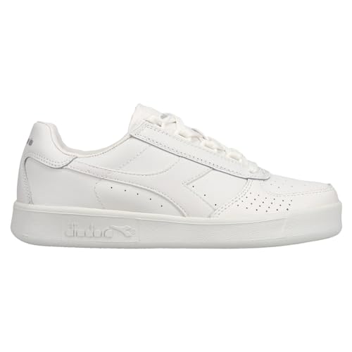 Diadora メンズ B Elite L III コートシューズ, ホワイトオプティカル/ホワイトプリスティン, 4 US