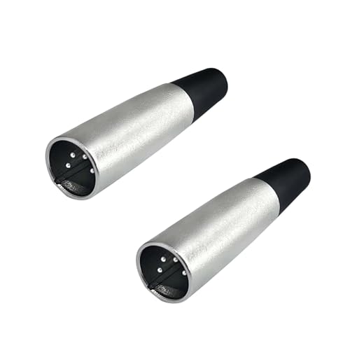 Image of MX 3 Pin XLR Microphone pin Pure Copper Nickel Plated for High Conductivity microphone (4 Pin Male XLR, Pack of 2, Male Connector)