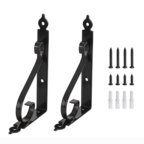 20,3 cm robuste Regalträger mit Retro-Linien, dekorative Wandbefestigung, schwebende Regalträger, dekorative Regalstützen, rechtwinklige Regalbeschläge, Metallregalhalterungen, 2 Stück Cover