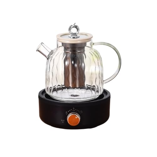 AOUTN 電気ケトル 養生ポット 1L 大容量 耐熱 ガラスケトル 2段階の火力調整 ノブコントロール 操作が簡単 二重濾過 湯沸かしケトル お手入れ簡単 小型 ?生? 調乳ポット 家庭、オフィス、お茶を淹れる、お湯を沸かす、煮込む、贈り物などに適してい