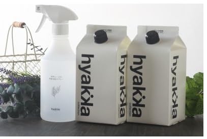 石けん百貨 除菌スプレー[爽やかタイプ] (本体×1本&詰替用×2パック) 天然ハーブが心地よく香る