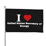 I love United States Secretary of Energy Flag 4x6 FT Outdoor Banner Heavy Duty Durable Decoration Patio Lawn Decor Flags