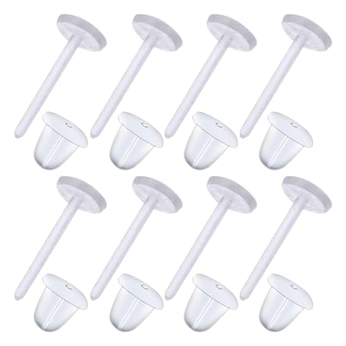 RUTZ Clear Earrings 100pcs Earring Retainers Safety Backs Rubber Stoppers (50 Pairs)