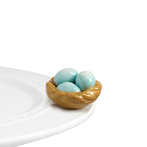 nora fleming Robins Egg Blue Nest A39 Hand Painted Ceramic Holiday Decor Spring Minis for the Home and Office