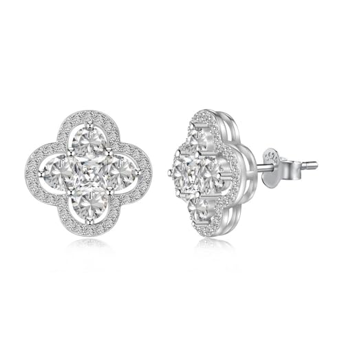 Boucles d'oreilles papillon en argent sterling et zircone pour femmes