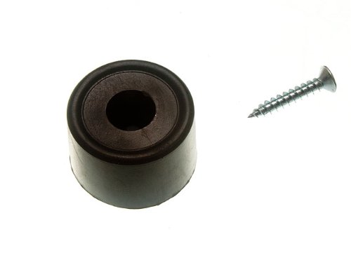 10 x Black Rubber Round Door Stops Buffer Stays Holders 35MM