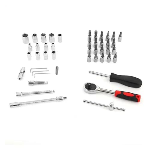 Juego de dados de 46 piezas para reparación vehicular miniatura 2